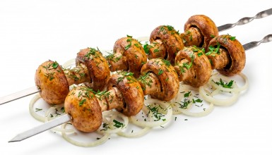 Грибы на мангале