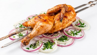 Цыплёнок на мангале (половинка)